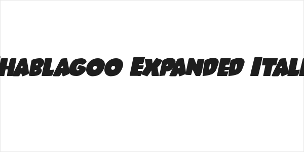 Shablagoo Expanded Italic Logo