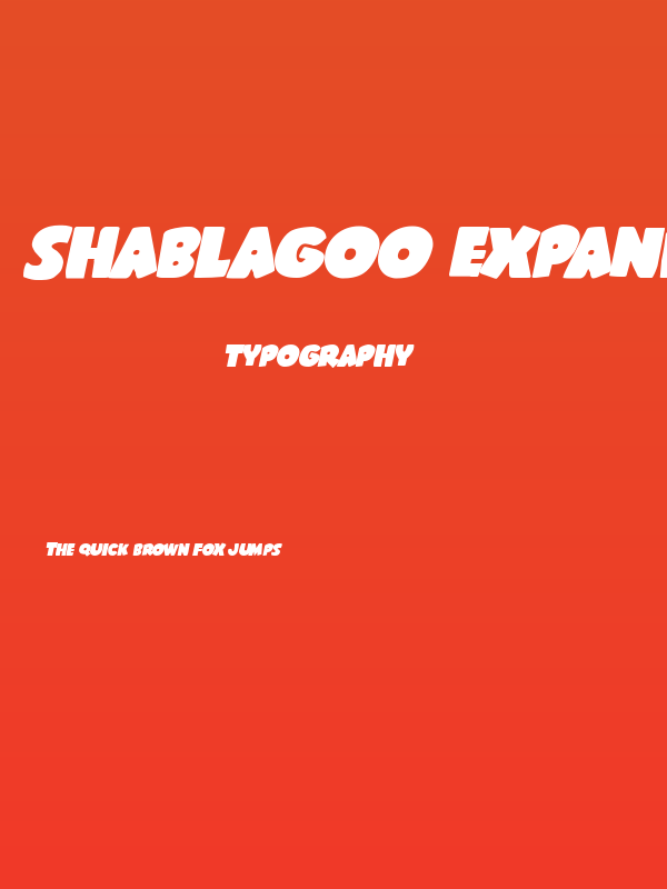 Shablagoo Expanded Italic Poster