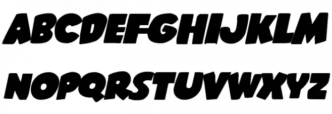 Shablagoo Expanded Italic Fuentes MINÚSCULAS