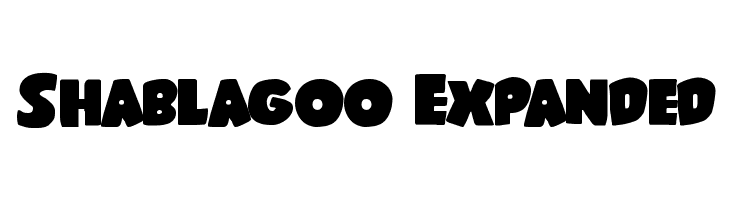 Shablagoo Expanded Font