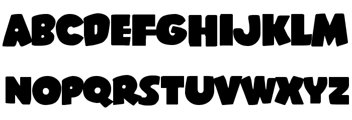 Shablagoo Expanded Font LOWERCASE