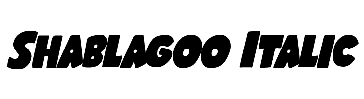 Shablagoo Italic Font