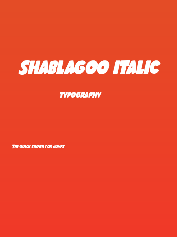Shablagoo Italic Poster