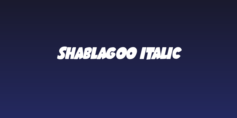 Shablagoo Italic Social Header