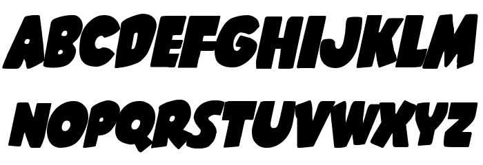 Shablagoo Italic Font LOWERCASE