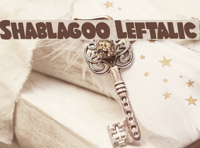 Shablagoo Leftalic Font examples