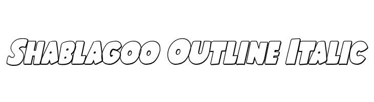 Shablagoo Outline Italic Font