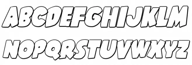 Shablagoo Outline Italic Fonte MAIÚSCULAS