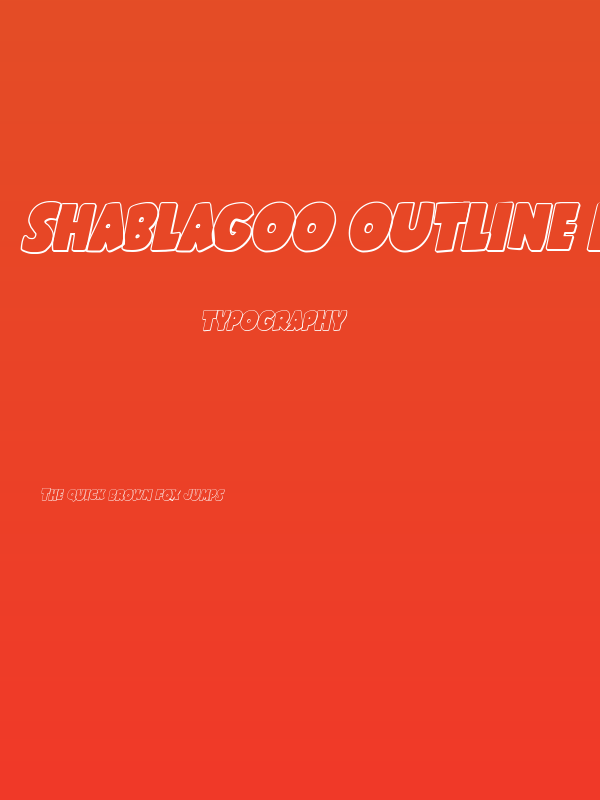 Shablagoo Outline Italic Poster