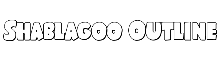 Shablagoo Outline Font