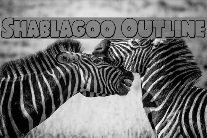 Shablagoo Outline Font examples