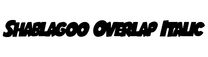 Shablagoo Overlap Italic  フリーフォントのダウンロード