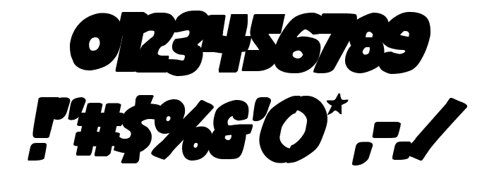Shablagoo Overlap Italic Font OTHER CHARS