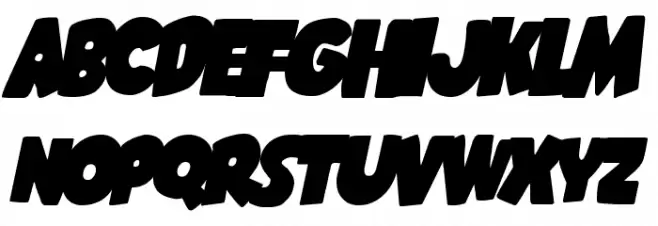 Shablagoo Overlap Italic फ़ॉन्ट अपरकेस
