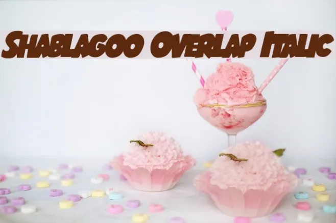 Shablagoo Overlap Italic Example 1