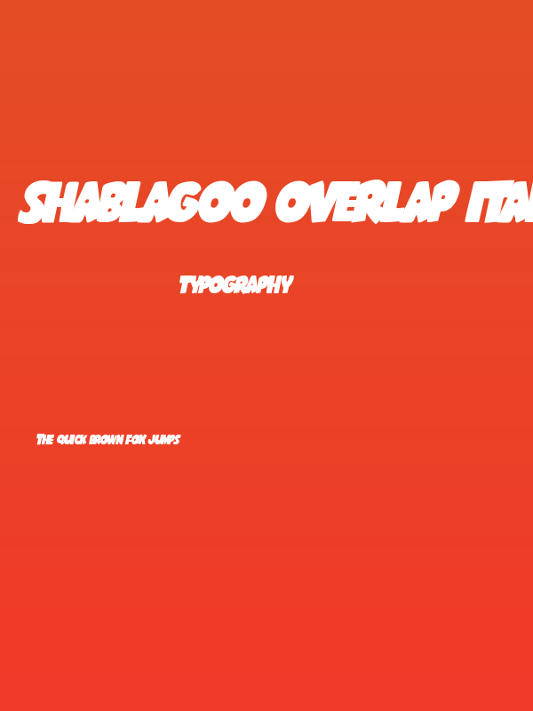 Shablagoo Overlap Italic Poster