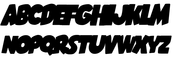 Shablagoo Overlap Italic Font LOWERCASE