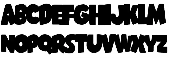 Shablagoo Overlap フォント 大文字