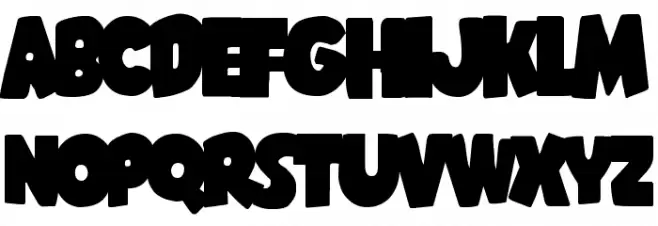 Shablagoo Overlap 字体 小写