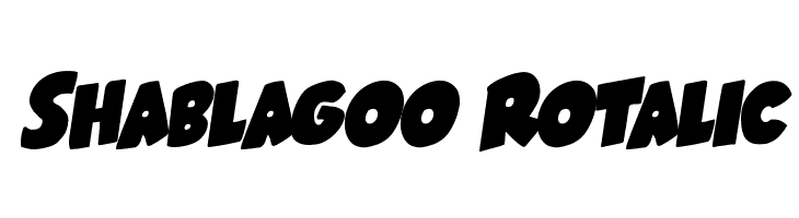 Shablagoo Rotalic Font