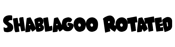 Shablagoo Rotated Font