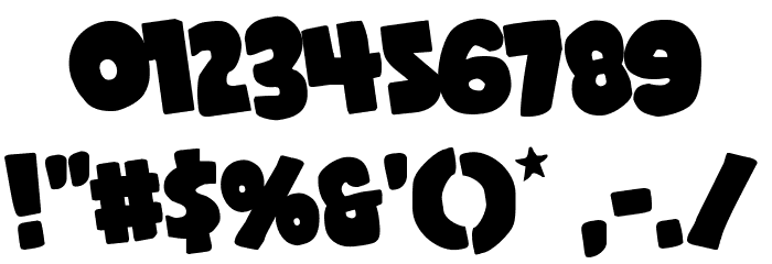 Shablagoo Rotated Font OTHER CHARS