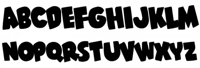 Shablagoo Rotated Schriftart Groß
