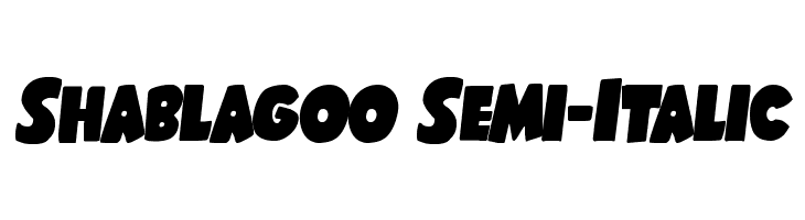 Shablagoo Semi-Italic  لخطوط تنزيل