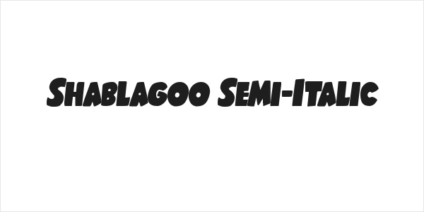 Shablagoo Semi-Italic Logo