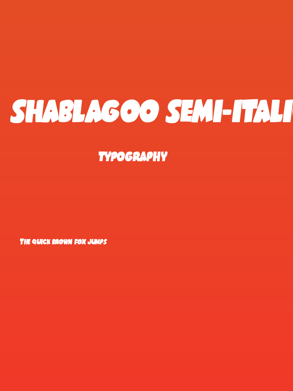 Shablagoo Semi-Italic Poster
