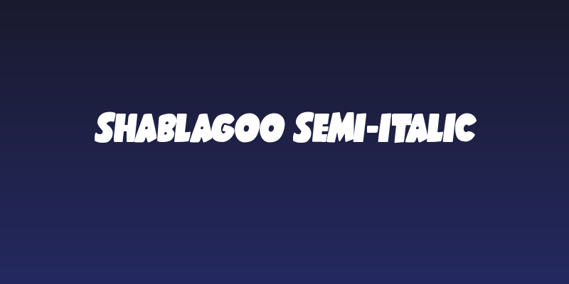 Shablagoo Semi-Italic Social Header