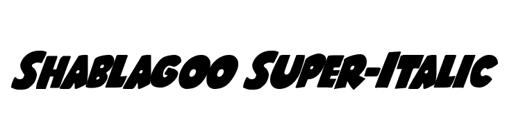 Shablagoo Super-Italic  免费字体下载