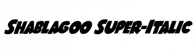 Shablagoo Super-Italic  免费字体下载