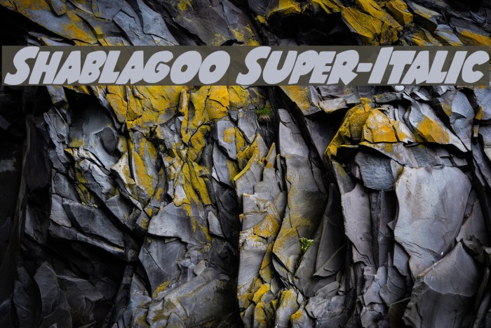 Shablagoo Super-Italic Example 1