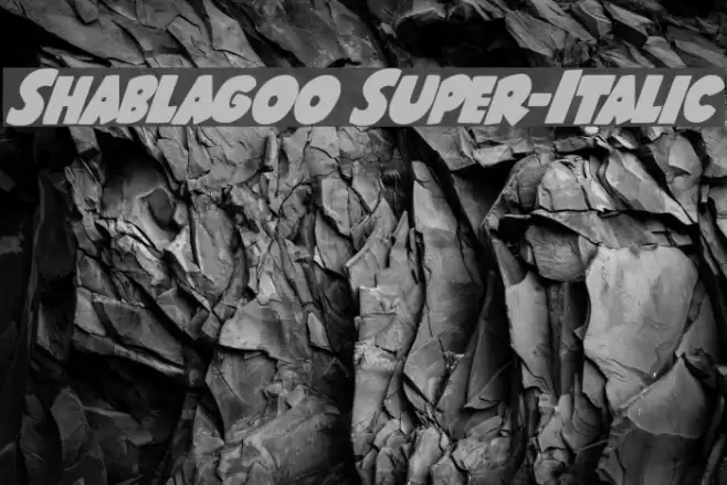 Shablagoo Super-Italic Font examples