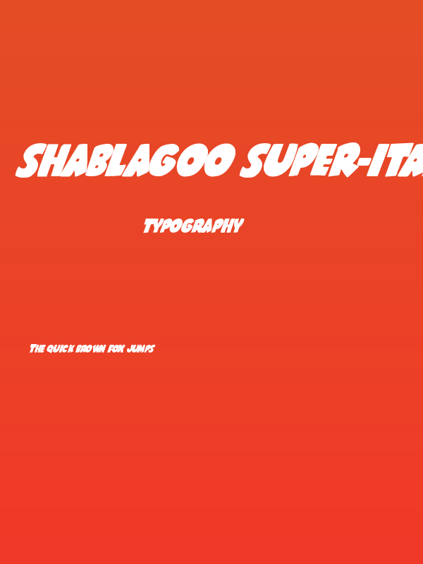 Shablagoo Super-Italic Poster