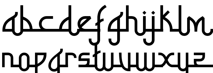 Shabyan Font LOWERCASE