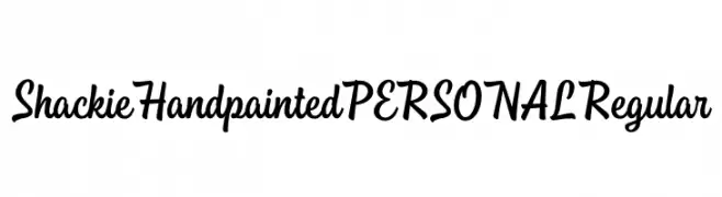 Shackie Handpainted PERSONAL Regular  Fuentes Gratis Descargar
