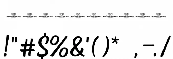 Shackie Handpainted PERSONAL Regular Font OTHER CHARS