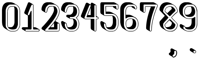 Shadded South Font OTHER CHARS