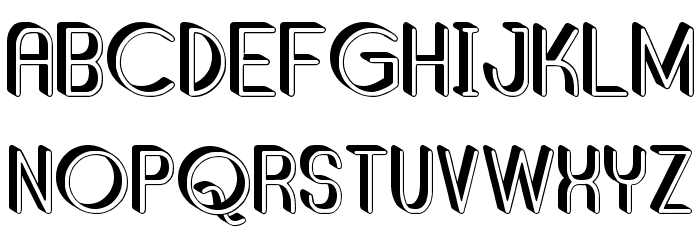 Shadded South Font LOWERCASE