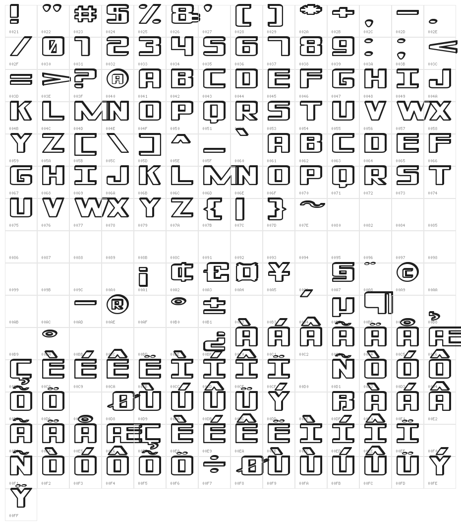 Shadded of South Character Map
