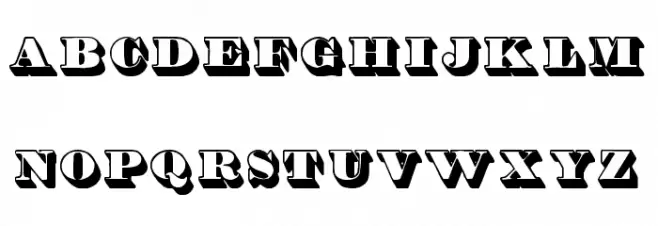 Shadded tfb フォント 大文字