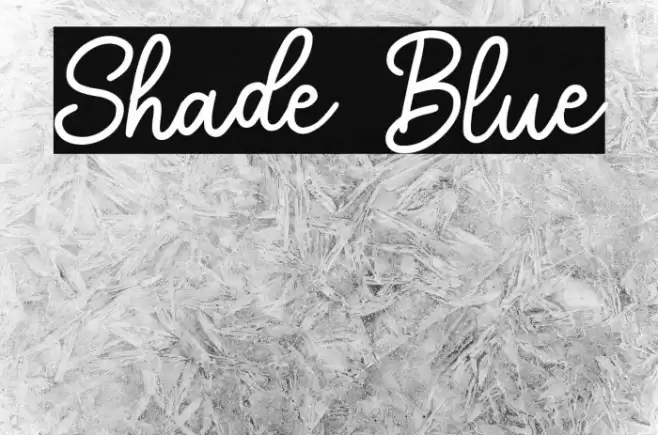 Shade Blue フォント examples