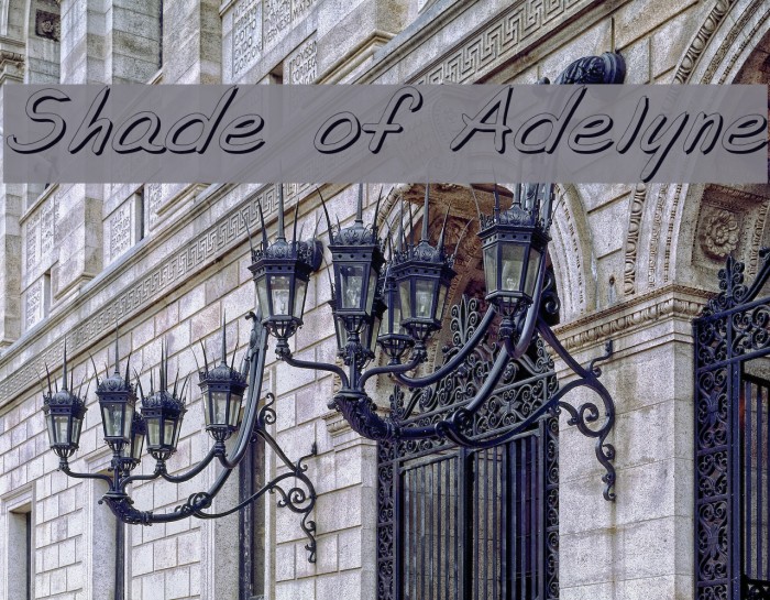 Shade of Adelyne Font examples
