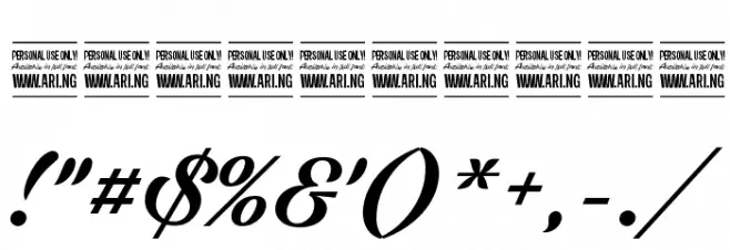 Shaded Larch PERSONAL USE ONLY Font OTHER CHARS