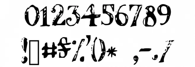 ShadedLetters Font OTHER CHARS