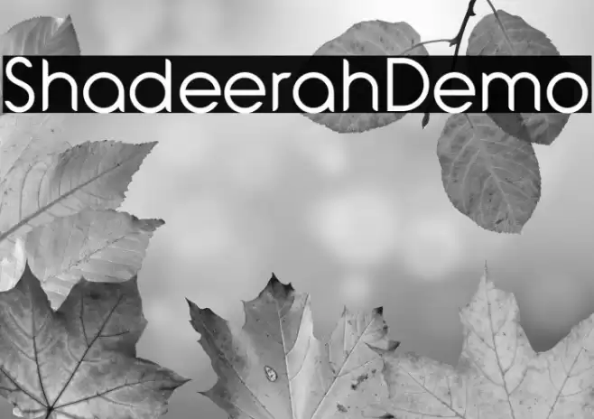 Shadeerah Demo Font examples