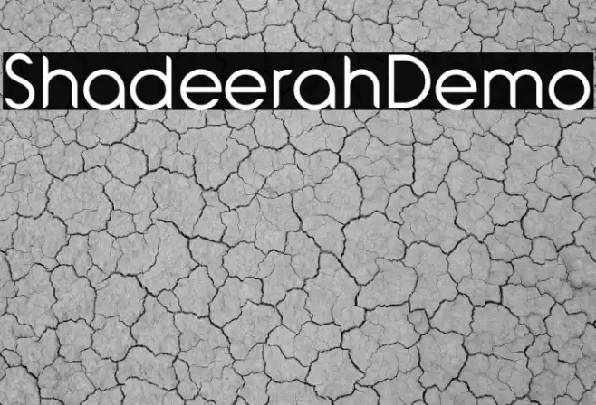 Shadeerah Demo Font examples