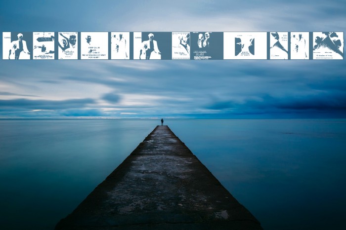 Shades of Grey Font examples